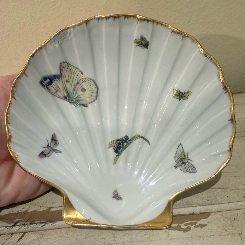Limoges Clam Shell Trinket Dish